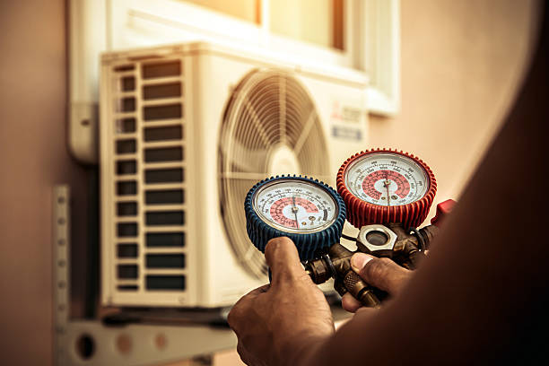 Professional Ductwork Repair technician working in Crestline, CA